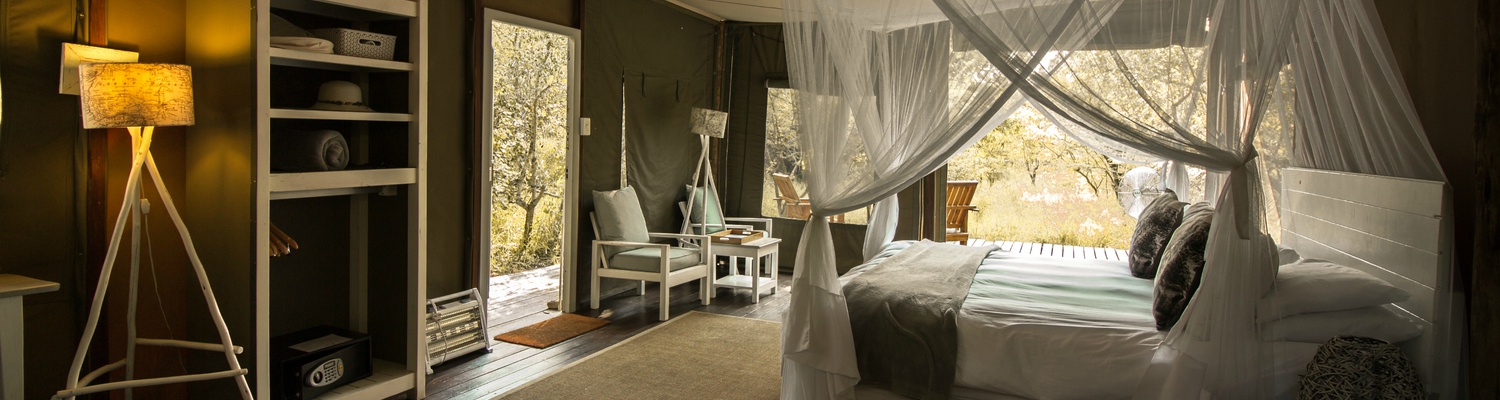 Tented Accommodation, Ngama Tented Safari Lodge, luxury safari tent